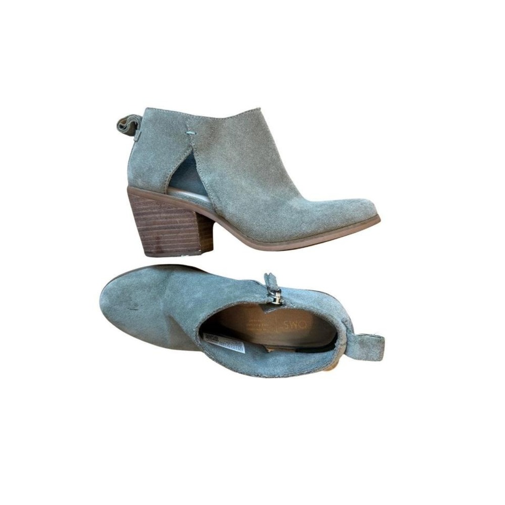 TOMS Women's Lea Suede Booties Green 6.5 - Picture 3 of 6